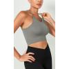 imageODODOS Womens Crop 3Pack Waffle Knit Seamless Camisole Cropped Tank TopsWhitegrayblack