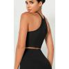 imageODODOS Womens Crop 3Pack Waffle Knit Seamless Camisole Cropped Tank TopsWhitegrayblack