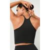 imageODODOS Womens Crop 3Pack Waffle Knit Seamless Camisole Cropped Tank TopsWhitegrayblack