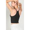 imageODODOS Womens Crop 3Pack Waffle Knit Seamless Camisole Cropped Tank TopsWhitegrayblack