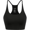 imageODODOS Halter Sports Bra for Women Non Padded Strappy Cropped Tops Workout Yoga CropBlack