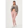imageODODOS 2 Pack Buttery Soft Cross Waist Leggings with Pockets for Women ODCLOUD 25quot  28quot Crossover Lounge Yoga PantsBlackdusty Pink