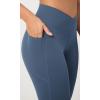 imageODODOS 2 Pack Buttery Soft Cross Waist Leggings with Pockets for Women ODCLOUD 25quot  28quot Crossover Lounge Yoga PantsBlackink Blue