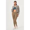 imageODODOS 2 Pack Buttery Soft Cross Waist Leggings with Pockets for Women ODCLOUD 25quot  28quot Crossover Lounge Yoga PantsBlacklight Brown