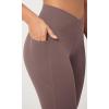 imageODODOS 2 Pack Buttery Soft Cross Waist Leggings with Pockets for Women ODCLOUD 25quot  28quot Crossover Lounge Yoga PantsBlackpurple Taupe