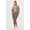 imageODODOS 2 Pack Buttery Soft Cross Waist Leggings with Pockets for Women ODCLOUD 25quot  28quot Crossover Lounge Yoga PantsBlackpurple Taupe