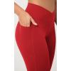 imageODODOS 2 Pack Buttery Soft Cross Waist Leggings with Pockets for Women ODCLOUD 25quot  28quot Crossover Lounge Yoga PantsBlackred