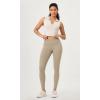 imageODODOS 2 Pack Buttery Soft Cross Waist Leggings with Pockets for Women ODCLOUD 25quot  28quot Crossover Lounge Yoga PantsBlackshaker Beige