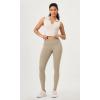 imageODODOS 2 Pack Buttery Soft Cross Waist Leggings with Pockets for Women ODCLOUD 25quot  28quot Crossover Lounge Yoga PantsBlackshaker Beige