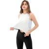 imageODODOS 3Pack Loose Tank Tops for Women Sleeveless Gym Athletic Workout Tops Yoga ShirtsBlackcharcoalwhite Crop