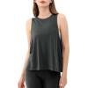 imageODODOS 3Pack Loose Tank Tops for Women Sleeveless Gym Athletic Workout Tops Yoga ShirtsBlackcharcoalwhite Long