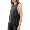 imageODODOS 3Pack Loose Tank Tops for Women Sleeveless Gym Athletic Workout Tops Yoga ShirtsBlackcharcoalwhite Long
