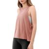 imageODODOS 3Pack Loose Tank Tops for Women Sleeveless Gym Athletic Workout Tops Yoga ShirtsCrepe Pink Long1 Pack