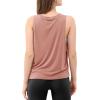 imageODODOS 3Pack Loose Tank Tops for Women Sleeveless Gym Athletic Workout Tops Yoga ShirtsCrepe Pink Long1 Pack
