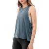 imageODODOS 3Pack Loose Tank Tops for Women Sleeveless Gym Athletic Workout Tops Yoga ShirtsCrepe Pinkdark Bluedark Grey Long