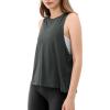 imageODODOS 3Pack Loose Tank Tops for Women Sleeveless Gym Athletic Workout Tops Yoga ShirtsDark Grey Long1 Pack