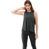 imageODODOS 3Pack Loose Tank Tops for Women Sleeveless Gym Athletic Workout Tops Yoga ShirtsDark Grey Long1 Pack
