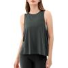 imageODODOS 3Pack Loose Tank Tops for Women Sleeveless Gym Athletic Workout Tops Yoga ShirtsDark Grey Long1 Pack
