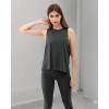 imageODODOS 3Pack Loose Tank Tops for Women Sleeveless Gym Athletic Workout Tops Yoga ShirtsDark Grey Long1 Pack