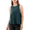 imageODODOS 3Pack Loose Tank Tops for Women Sleeveless Gym Athletic Workout Tops Yoga ShirtsDeep Teal Long1 Pack