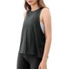 imageODODOS 3Pack Loose Tank Tops for Women Sleeveless Gym Athletic Workout Tops Yoga ShirtsHeather Charcoalwarm Tanblack Long