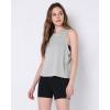 imageODODOS 3Pack Loose Tank Tops for Women Sleeveless Gym Athletic Workout Tops Yoga ShirtsHeather Grey Long1 Pack