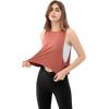 imageODODOS 3Pack Loose Tank Tops for Women Sleeveless Gym Athletic Workout Tops Yoga ShirtsIndian Red Crop1 Pack