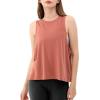 imageODODOS 3Pack Loose Tank Tops for Women Sleeveless Gym Athletic Workout Tops Yoga ShirtsIndian Red Long1 Pack