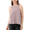 imageODODOS 3Pack Loose Tank Tops for Women Sleeveless Gym Athletic Workout Tops Yoga ShirtsLavenderwhiteblue Fog Long