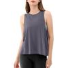 imageODODOS 3Pack Loose Tank Tops for Women Sleeveless Gym Athletic Workout Tops Yoga ShirtsNavy Blue Long1 Pack