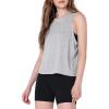 imageODODOS 3Pack Loose Tank Tops for Women Sleeveless Gym Athletic Workout Tops Yoga ShirtsOatmealpinkheather Grey Long