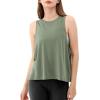imageODODOS 3Pack Loose Tank Tops for Women Sleeveless Gym Athletic Workout Tops Yoga ShirtsSage Greeniovrypink Long
