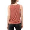 imageODODOS 3Pack Loose Tank Tops for Women Sleeveless Gym Athletic Workout Tops Yoga ShirtsSteeldeep Tealindian Red Long