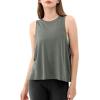 imageODODOS 3Pack Loose Tank Tops for Women Sleeveless Gym Athletic Workout Tops Yoga ShirtsSteeldeep Tealindian Red Long