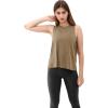 imageODODOS 3Pack Loose Tank Tops for Women Sleeveless Gym Athletic Workout Tops Yoga ShirtsWarm Tan Long1 Pack