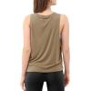 imageODODOS 3Pack Loose Tank Tops for Women Sleeveless Gym Athletic Workout Tops Yoga ShirtsWarm Tan Long1 Pack