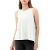 imageODODOS 3Pack Loose Tank Tops for Women Sleeveless Gym Athletic Workout Tops Yoga ShirtsWhite Long1 Pack