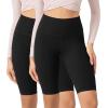 imageODODOS ODCLOUD 2Pack Lounge Yoga Shorts for Women 4quot  6quot  8quot 10quot High Waist Buttery Soft Biker Shorts1blackblack