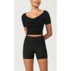 imageODODOS ODCLOUD 2Pack Lounge Yoga Shorts for Women 4quot  6quot  8quot 10quot High Waist Buttery Soft Biker Shorts1blackblack