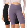 imageODODOS ODCLOUD 2Pack Lounge Yoga Shorts for Women 4quot  6quot  8quot 10quot High Waist Buttery Soft Biker ShortsBlackash Violet