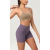 imageODODOS ODCLOUD 2Pack Lounge Yoga Shorts for Women 4quot  6quot  8quot 10quot High Waist Buttery Soft Biker ShortsBlackash Violet