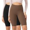 imageODODOS ODCLOUD 2Pack Lounge Yoga Shorts for Women 4quot  6quot  8quot 10quot High Waist Buttery Soft Biker ShortsBlackbrunette