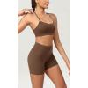imageODODOS ODCLOUD 2Pack Lounge Yoga Shorts for Women 4quot  6quot  8quot 10quot High Waist Buttery Soft Biker ShortsBlackbrunette