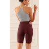 imageODODOS ODCLOUD 2Pack Lounge Yoga Shorts for Women 4quot  6quot  8quot 10quot High Waist Buttery Soft Biker ShortsBlackburgundy