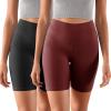 imageODODOS ODCLOUD 2Pack Lounge Yoga Shorts for Women 4quot  6quot  8quot 10quot High Waist Buttery Soft Biker ShortsBlackburgundy