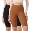 imageODODOS ODCLOUD 2Pack Lounge Yoga Shorts for Women 4quot  6quot  8quot 10quot High Waist Buttery Soft Biker ShortsBlackcaramel