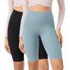 imageODODOS ODCLOUD 2Pack Lounge Yoga Shorts for Women 4quot  6quot  8quot 10quot High Waist Buttery Soft Biker ShortsBlackchambray