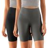 imageODODOS ODCLOUD 2Pack Lounge Yoga Shorts for Women 4quot  6quot  8quot 10quot High Waist Buttery Soft Biker ShortsBlackcharcoal