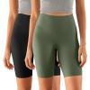 imageODODOS ODCLOUD 2Pack Lounge Yoga Shorts for Women 4quot  6quot  8quot 10quot High Waist Buttery Soft Biker ShortsBlackdark Olive