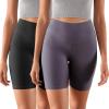 imageODODOS ODCLOUD 2Pack Lounge Yoga Shorts for Women 4quot  6quot  8quot 10quot High Waist Buttery Soft Biker ShortsBlackdark Purple